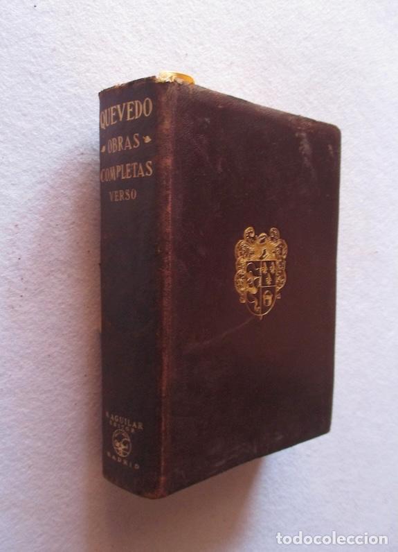 Libros antiguos: QUEVEDO, OBRAS COMPLETRS - VERSO - ED. M. AGUILAR 1932