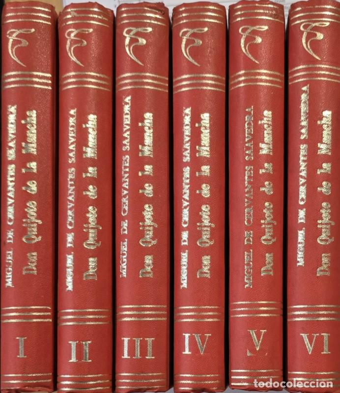 Libros antiguos: Don Quijote de la Mancha - 6 Vols. (Falta tomo 7)-Miguel de Cervantes