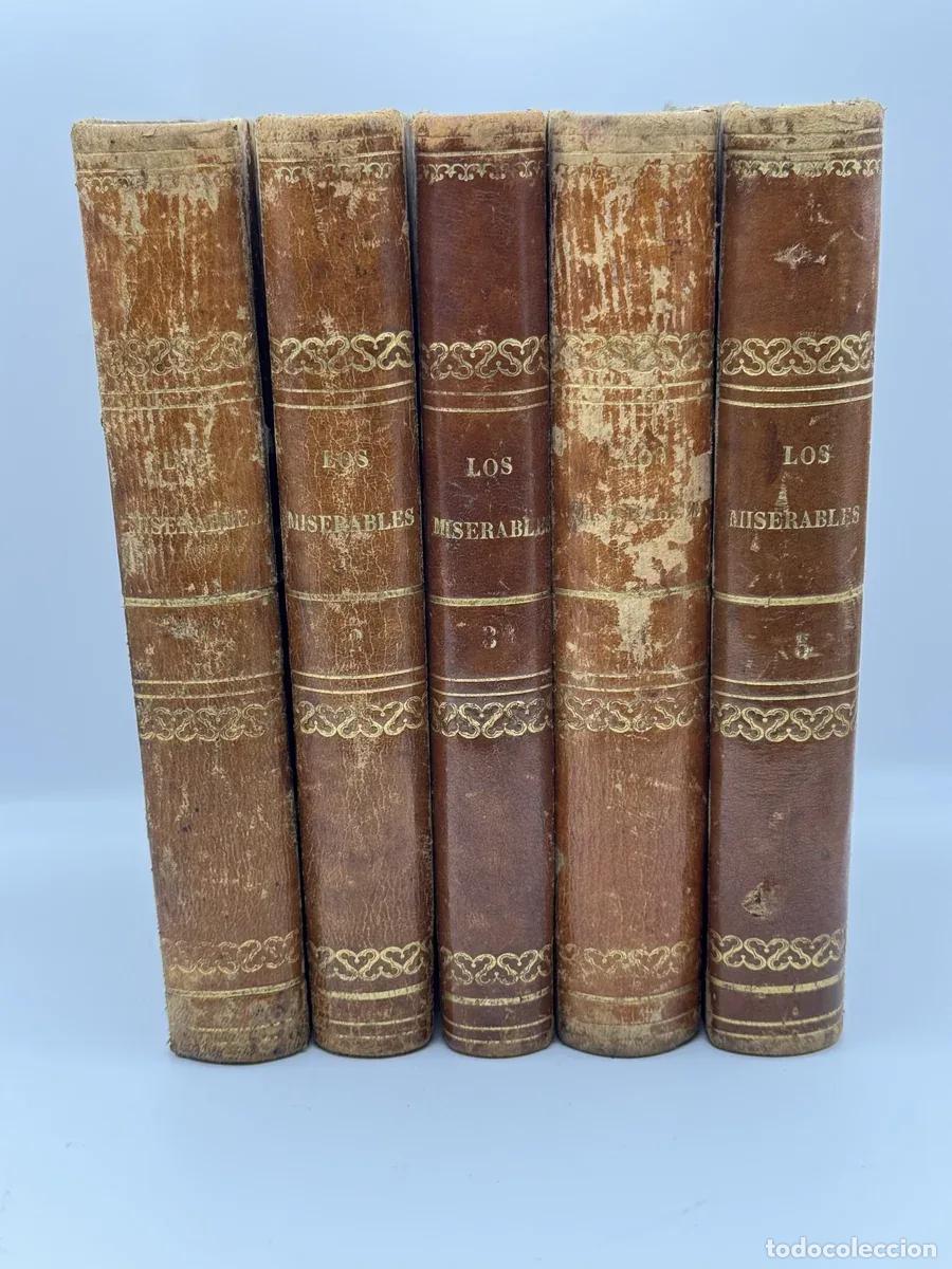 Libros antiguos: Los miserables 5 tomos - V&iacute;ctor Hugo