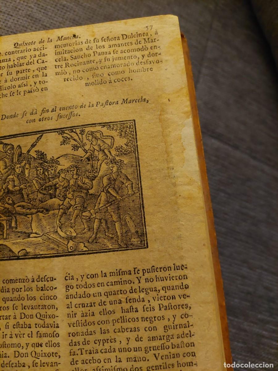 Libros antiguos: Quixote Cervantes 1735 XVIII - Foto 6