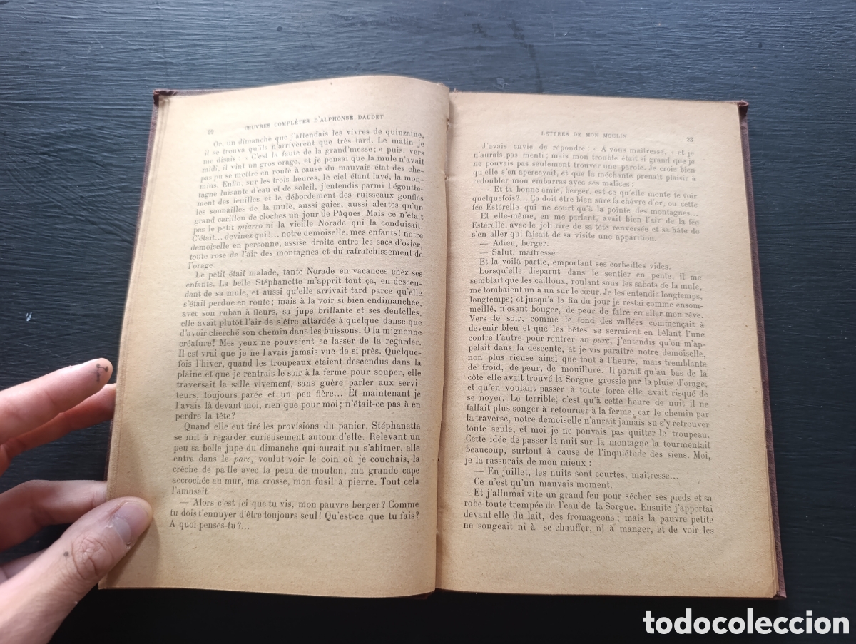 Libros antiguos: ALPHONSE DAUDET &OElig;UVRES COMPLETES LETTRES DE MON MOULIN - Foto 2