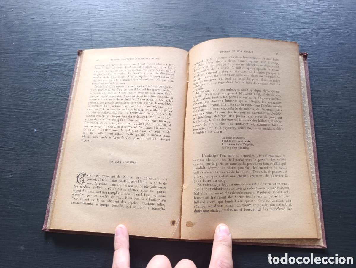 Libros antiguos: ALPHONSE DAUDET &OElig;UVRES COMPLETES LETTRES DE MON MOULIN - Foto 3
