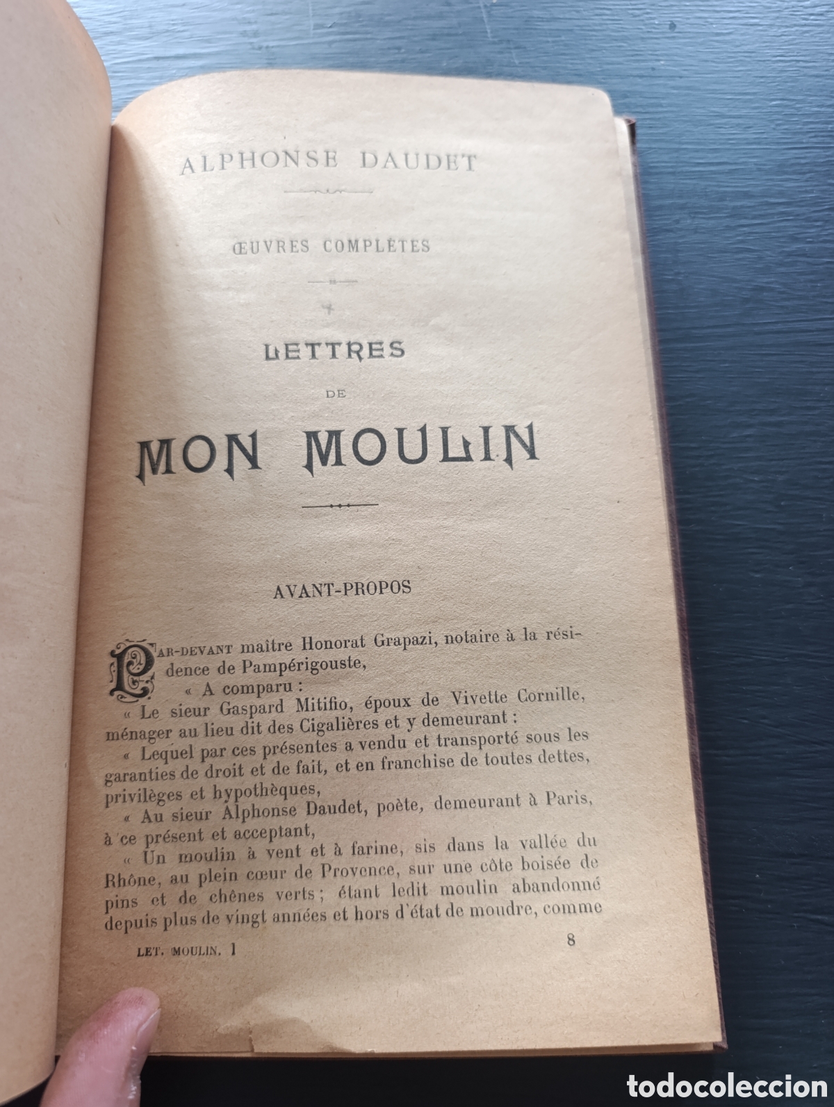 Libros antiguos: ALPHONSE DAUDET &OElig;UVRES COMPLETES LETTRES DE MON MOULIN - Foto 1