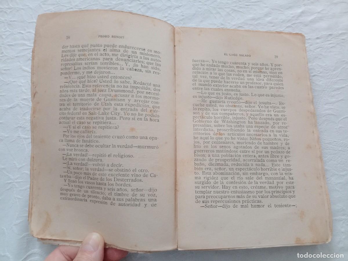Libros antiguos: Pedro Benoit El lago salado - Foto 5