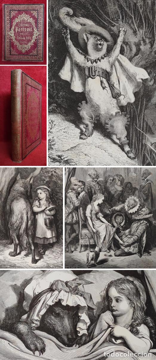 Libros antiguos: ❤️️A&Ntilde;O 1883 -40CM- CAPERUCITA ROJA, BELLA DURMIENTE, CENICIENTA, ETC -40 GRABADOS DE GUSTAVO DOR&Eacute;