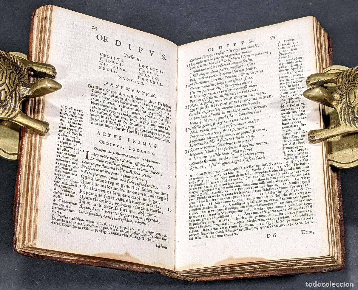 Libros antiguos: A&ntilde;o 1645 S&eacute;neca Tragedias Tragoediae Roma Grabado frontispicio Esfera Completo - Foto 7