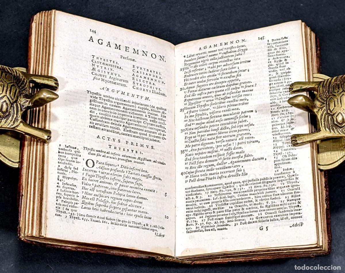 Libros antiguos: A&ntilde;o 1645 S&eacute;neca Tragedias Tragoediae Roma Grabado frontispicio Esfera Completo - Foto 8