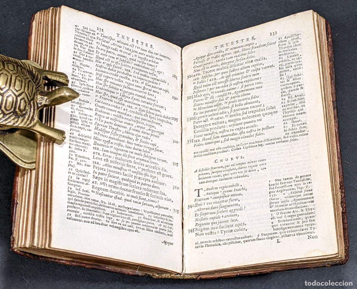 Libros antiguos: A&ntilde;o 1645 S&eacute;neca Tragedias Tragoediae Roma Grabado frontispicio Esfera Completo - Foto 9