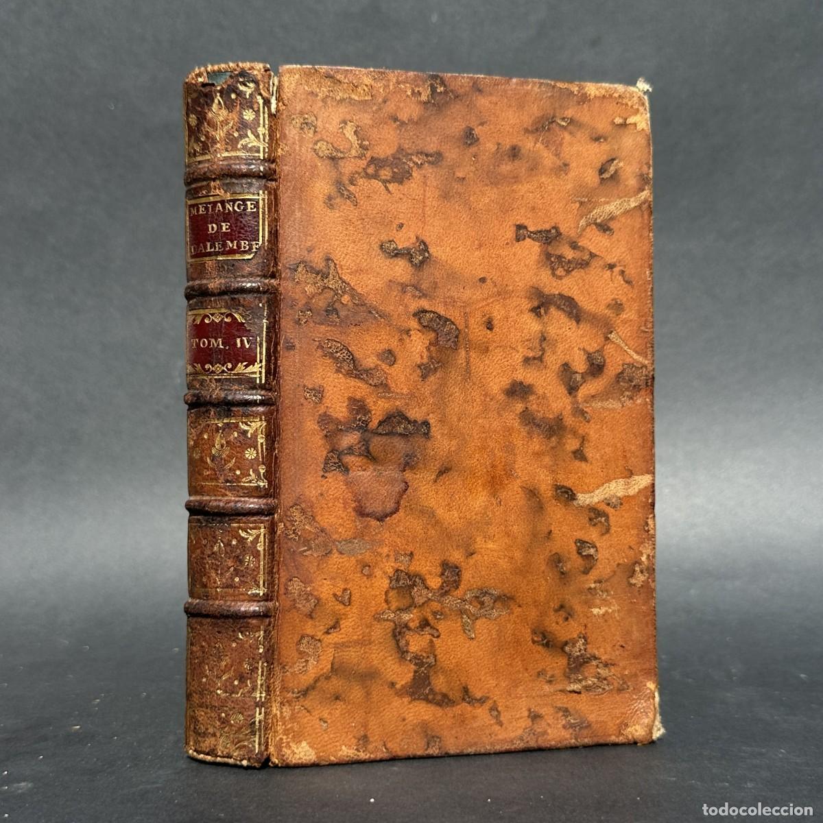 Livros antigos: a&ntilde;o 1773 - TACITO - MELANGES DE LITTERATURE, D'HISTOIRE ET DE PHILOSOPHIE -