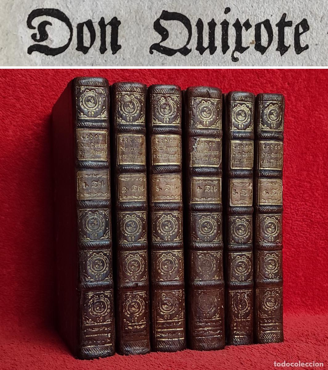 Libros antiguos: ❤️️A&Ntilde;O 1785 - DON QUIJOTE DE LA MANCHA, EN LETRA G&Oacute;TICA - GRABADOS - COMPLETO - G&Oacute;TICO