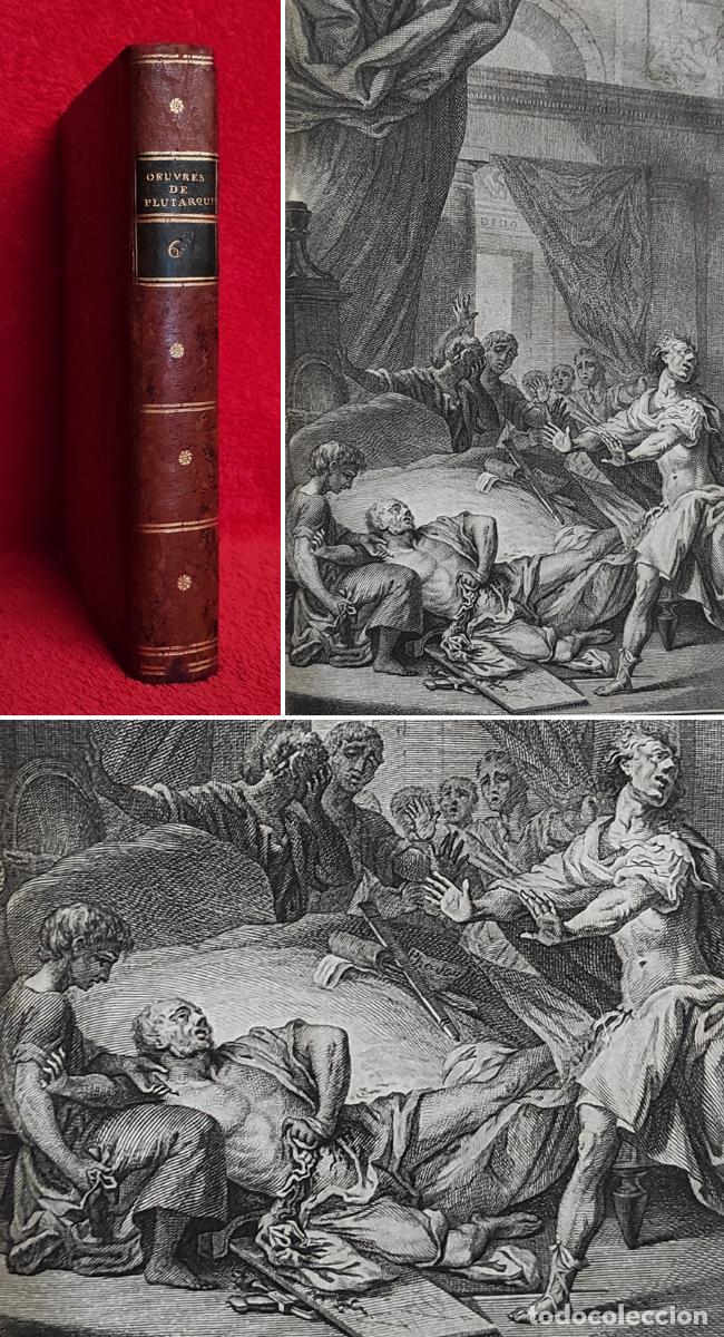 Livres anciens: ❤️️A&Ntilde;O 1785 - PLUTARCO: VIDAS DE POMPEYO EL GRANDE Y DE CAT&Oacute;N EL JOVEN - GRABADOS - VIDAS PARALELAS