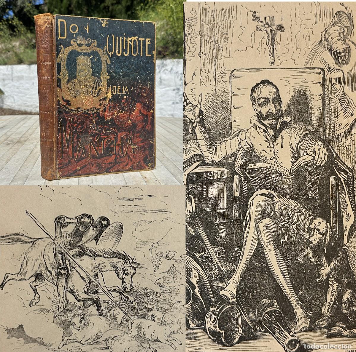 Libros antiguos: a&ntilde;o 1898 - DON QUIJOTE DE LA MANCHA - CERVANTES - ILUSTRACIONES - GRABADOS - MUSEO EXCELSIOR -