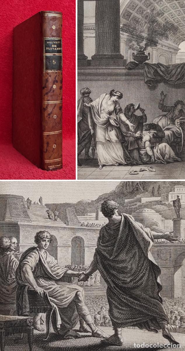 Libri antichi: ❤️️A&Ntilde;O 1785 - PLUTARCO: VIDAS DE SERTORIO, MARCO CRASO, ETC. - 2 GRABADOS - VIDAS PARALELAS