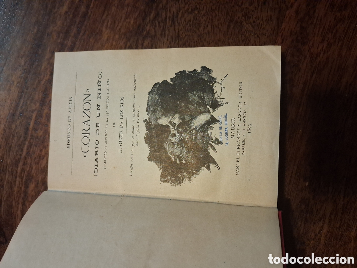 Libros antiguos: Coraz&oacute;n (diario de un ni&ntilde;o), Edmundo De Amicis