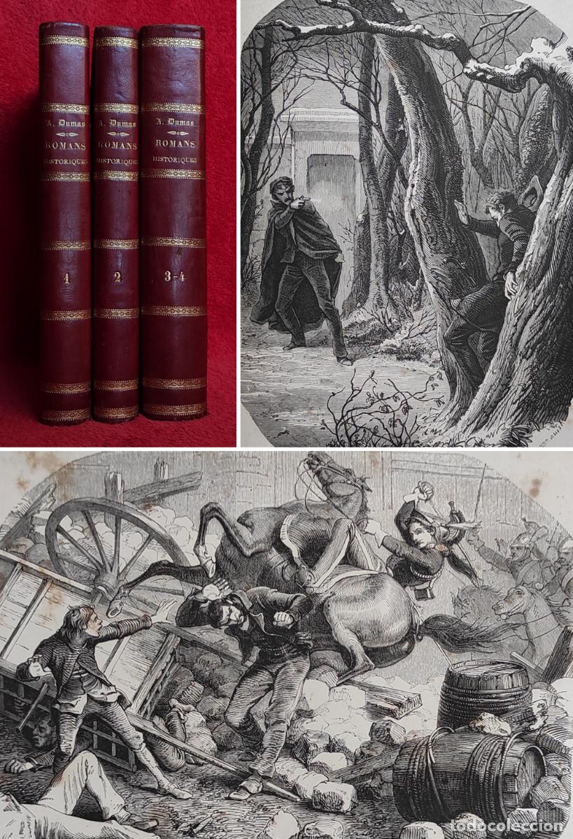 Old books: ❤️️A&Ntilde;O 1860 -3,5kg-26cm- ALEJANDRO DUMAS - LOS MOHICANOS DE PAR&Iacute;S - 52 GRABADOS - NOVELA