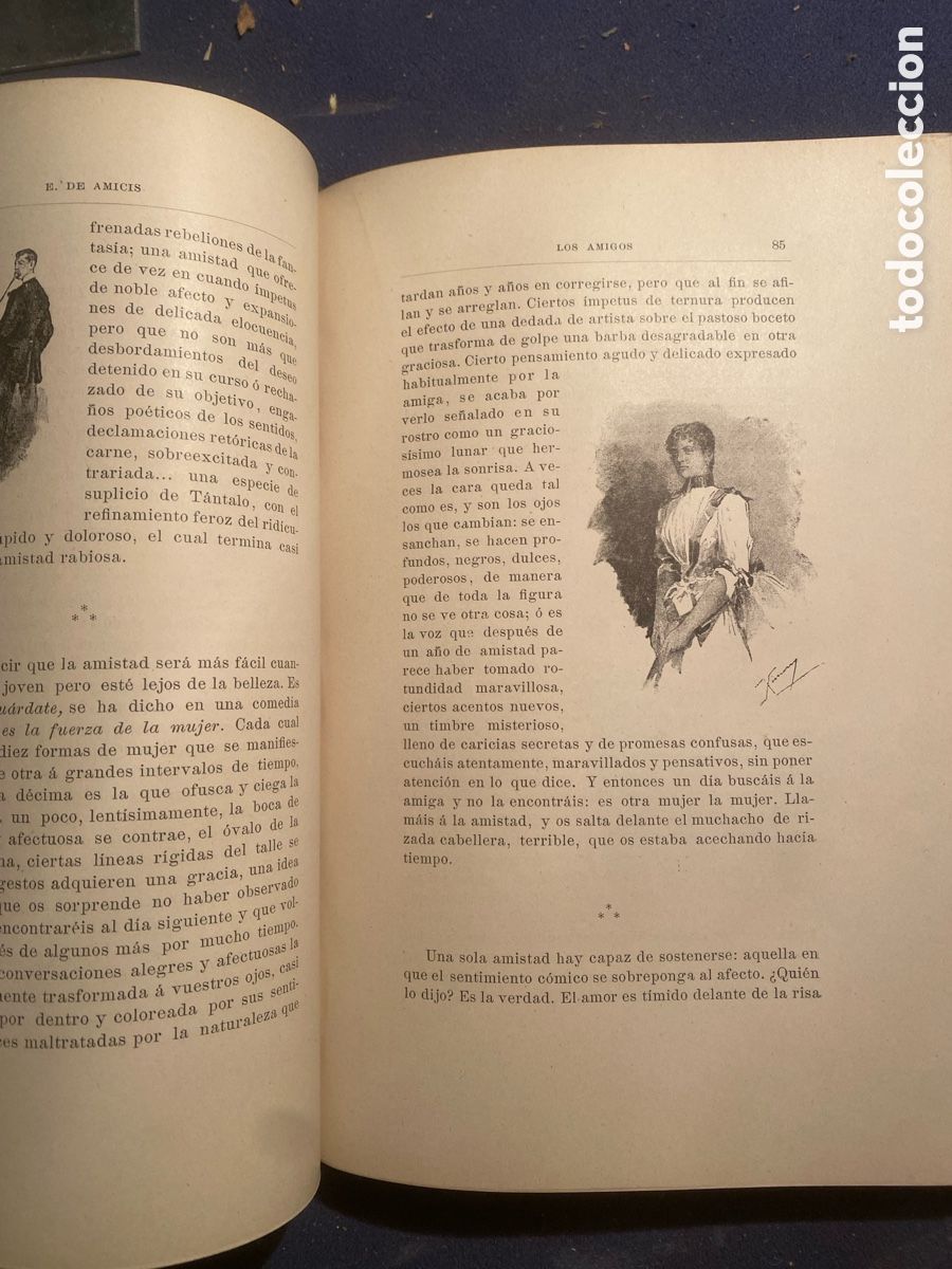 Libros antiguos: E. DE AMICIS: - LOS AMIGOS - (BARCELONA, 1889) - Foto 4