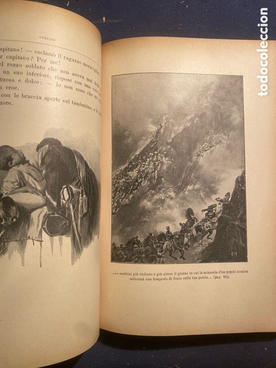 Libros antiguos: EDMONDO DE AMICIS: - CUORE. Libro per ragazzi con ... - (MILANO, 1943) - Foto 4