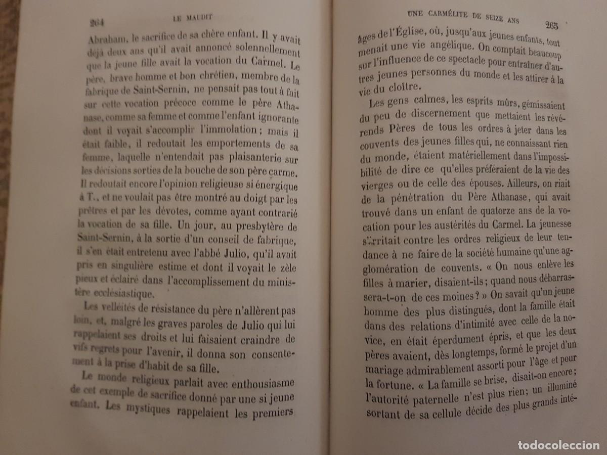 Libros antiguos: LE MAUDIT - LABB&Eacute; - TOME PREMIER - A.LACROIX - 1865 EN FRANC&Eacute;S - Foto 16