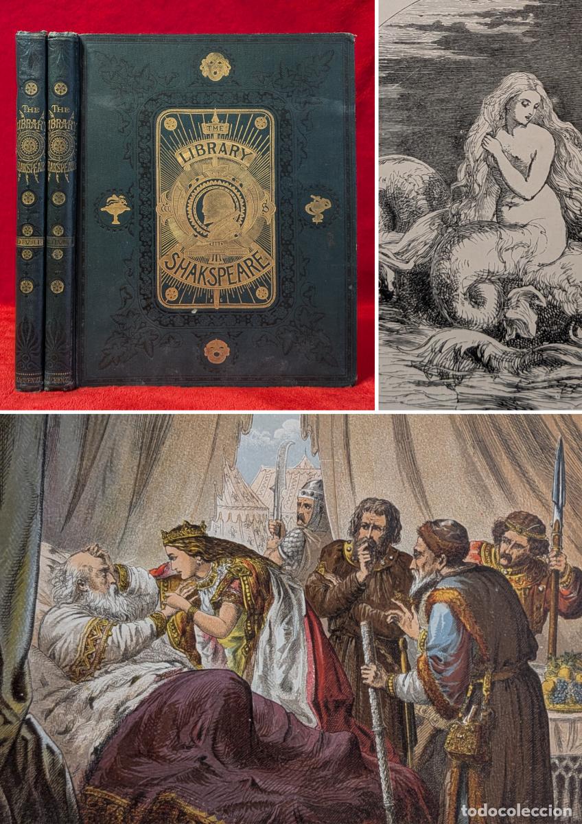 Old books: ❤️️A&Ntilde;O 1860 -31CM - COMEDIAS DE SHAKESPEARE - GRABADOS - HADAS, SIRENAS, ANIMALES M&Aacute;GICOS, MONSTRUOS