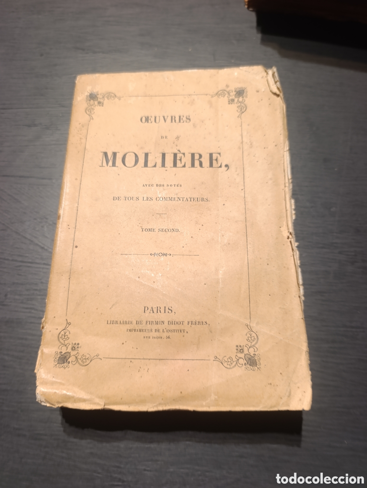 Libros antiguos: OEUVRES DE MOLI&Egrave;RE, AVEC DES NOTES DE TOUS LES COMMENTATEURS. TOME SECOND. - Foto 1