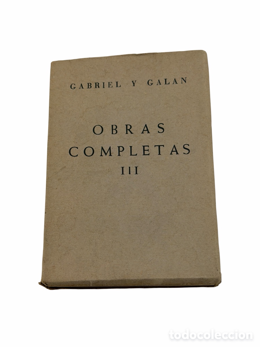 Libros antiguos: Libro Obras Completas Gabriel y Gal&aacute;n - Foto 1