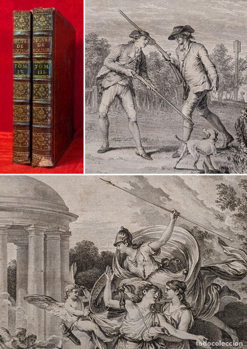 Livres anciens: ❤️️A&Ntilde;O 1774 - 26CM - EMILIO - ROUSSEAU - PRECIOSOS GRABADOS - SIGLO DE LAS LUCES - DE LUJO
