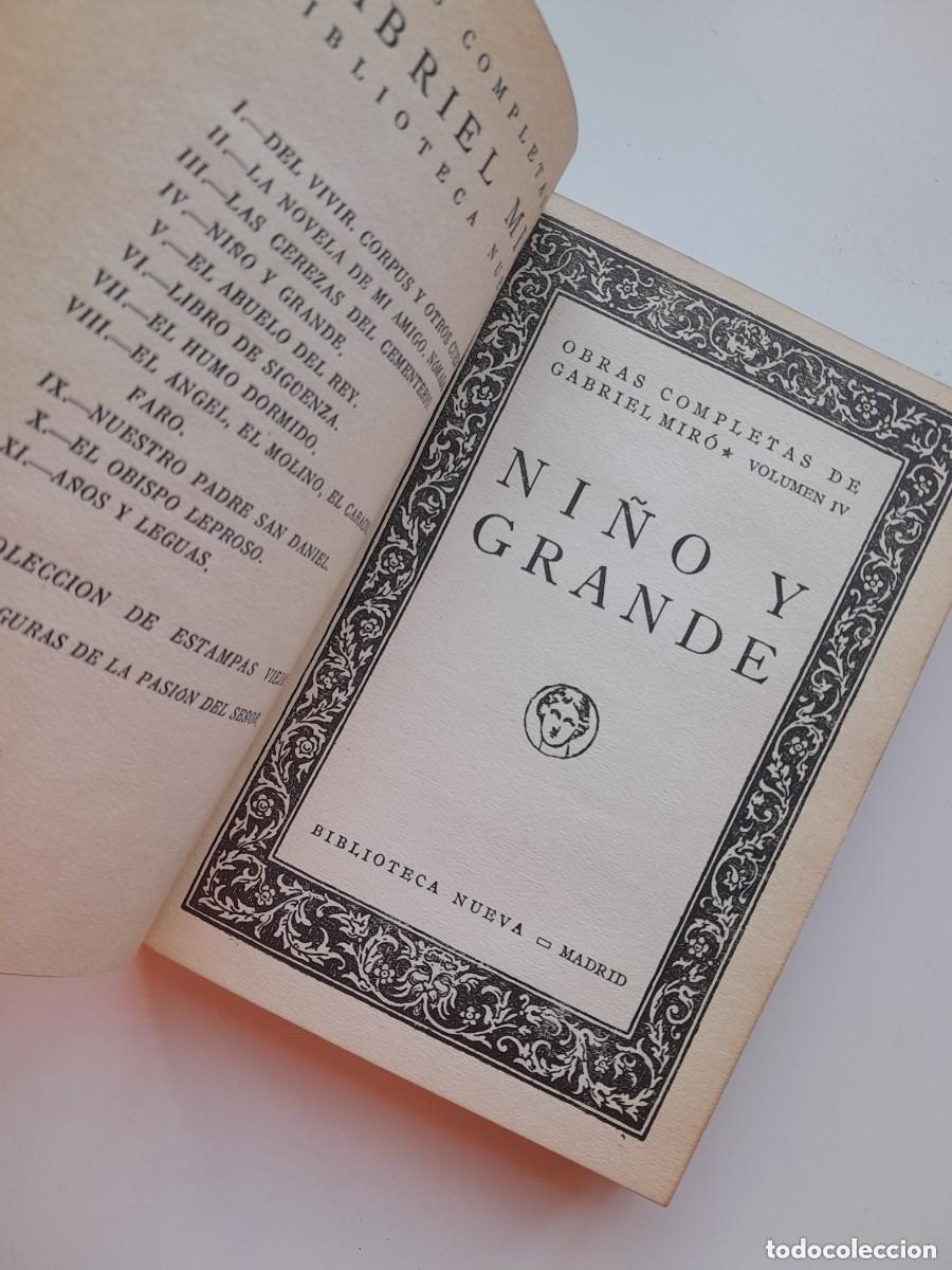 Old books: NI&Ntilde;O Y GRANDE - GABRIEL MIR&Oacute; (BIBLIOTECA NUEVA, c.1930)