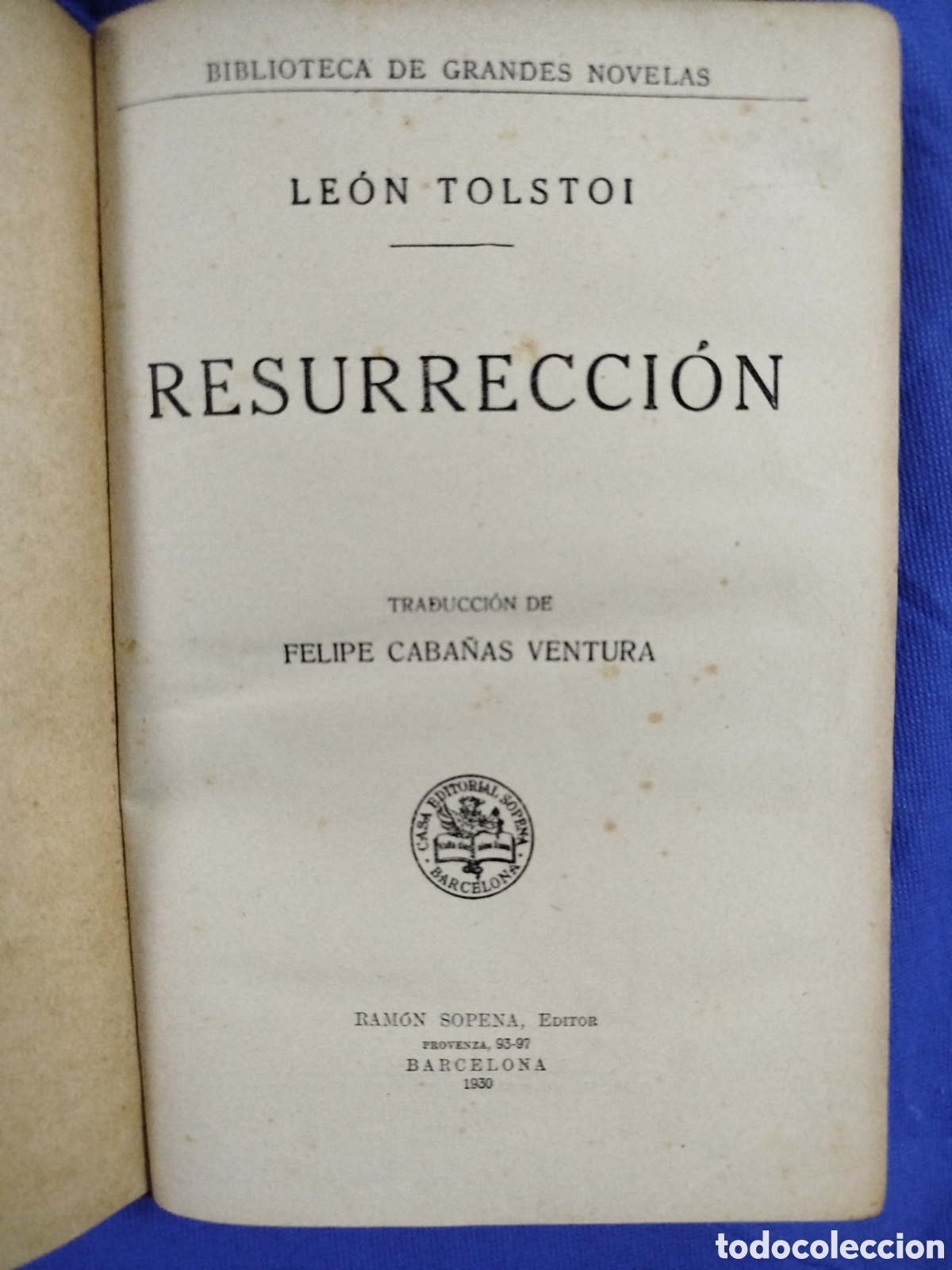 Libros antiguos: Leo Tolstoi, Resurrecci&oacute;n - Foto 2
