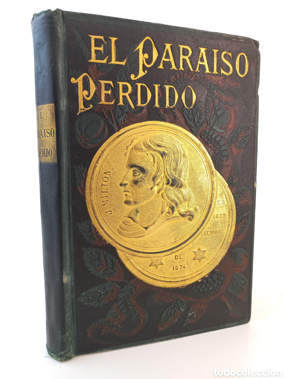 Libros antiguos: El Para&iacute;so Perdido. John Milton. Biblioteca Arte y Letras, Biblioteca Salvatella, 1886. Ilustrado.