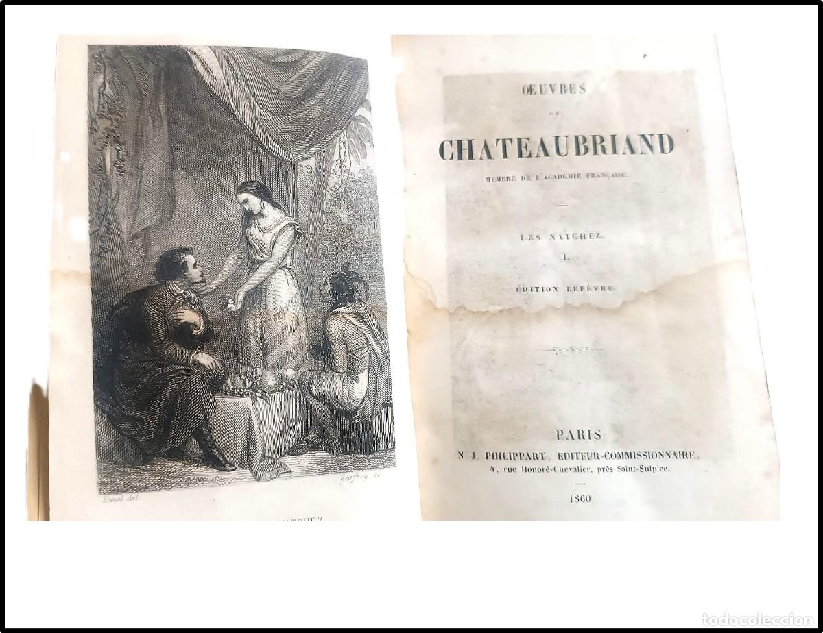 Libros antiguos: A&ntilde;o 1860. Importante libro de Chateaubriand, del siglo XIX. Precioso frontispicio.
