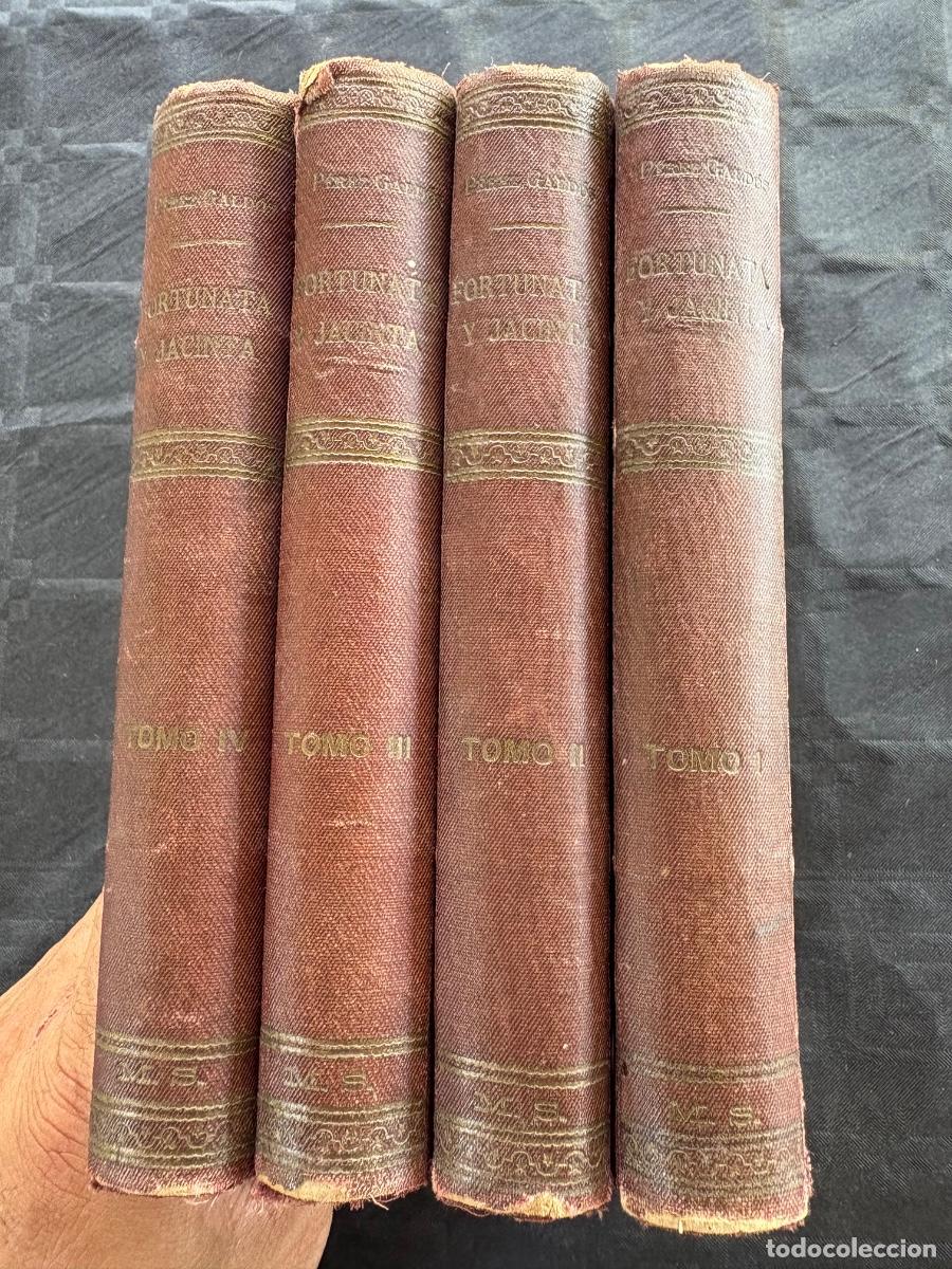 Libros antiguos: RARA OBRA COMPLETA DE PEREZ GALDOS 1a edicion!!! 1887 Fortunata y Jacinta - 4 tomos originales epoca