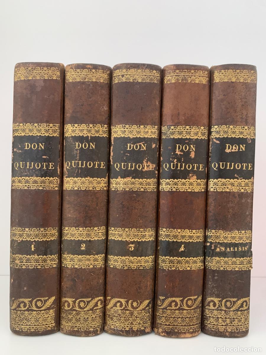 Libros antiguos: DON QUIJOTE DE LA MANCHA. 5 TOMOS COMPLETOS. BARCELONA, VIUDA E HIJOS DE GORCHS, 1832. GRABADOS