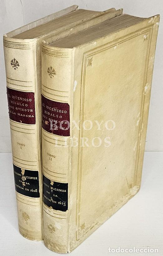 Libros antiguos: CERVANTES SAAVEDRA, Miguel de. El ingenioso hidalgo don Quijote de la Mancha. Facs&iacute;mil. 1897