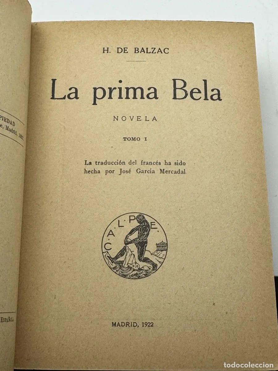 Libros antiguos: Lote La prima Bela - H. De Balzac - Foto 4