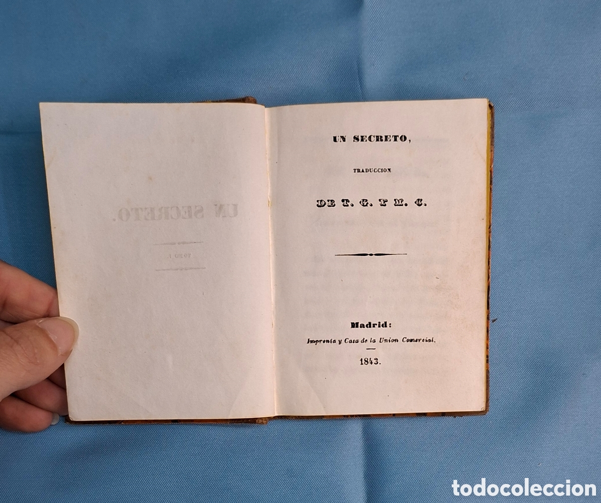 Libros antiguos: Un Secreto&rdquo; ( A&ntilde;o 1843)