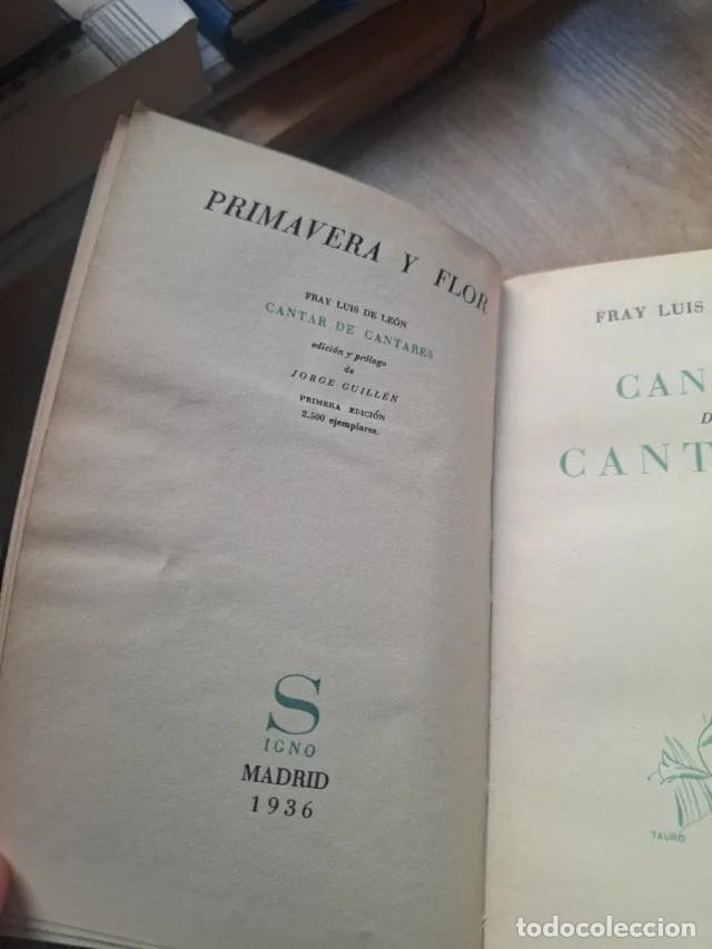Libros antiguos: Libro: Cantar de cantares, de Fray Luis de L&eacute;on - Foto 5