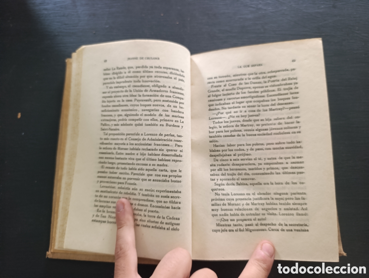 Libros antiguos: JEANNE DE COULOMB LA QUE SEPARA NOVELA - Foto 2
