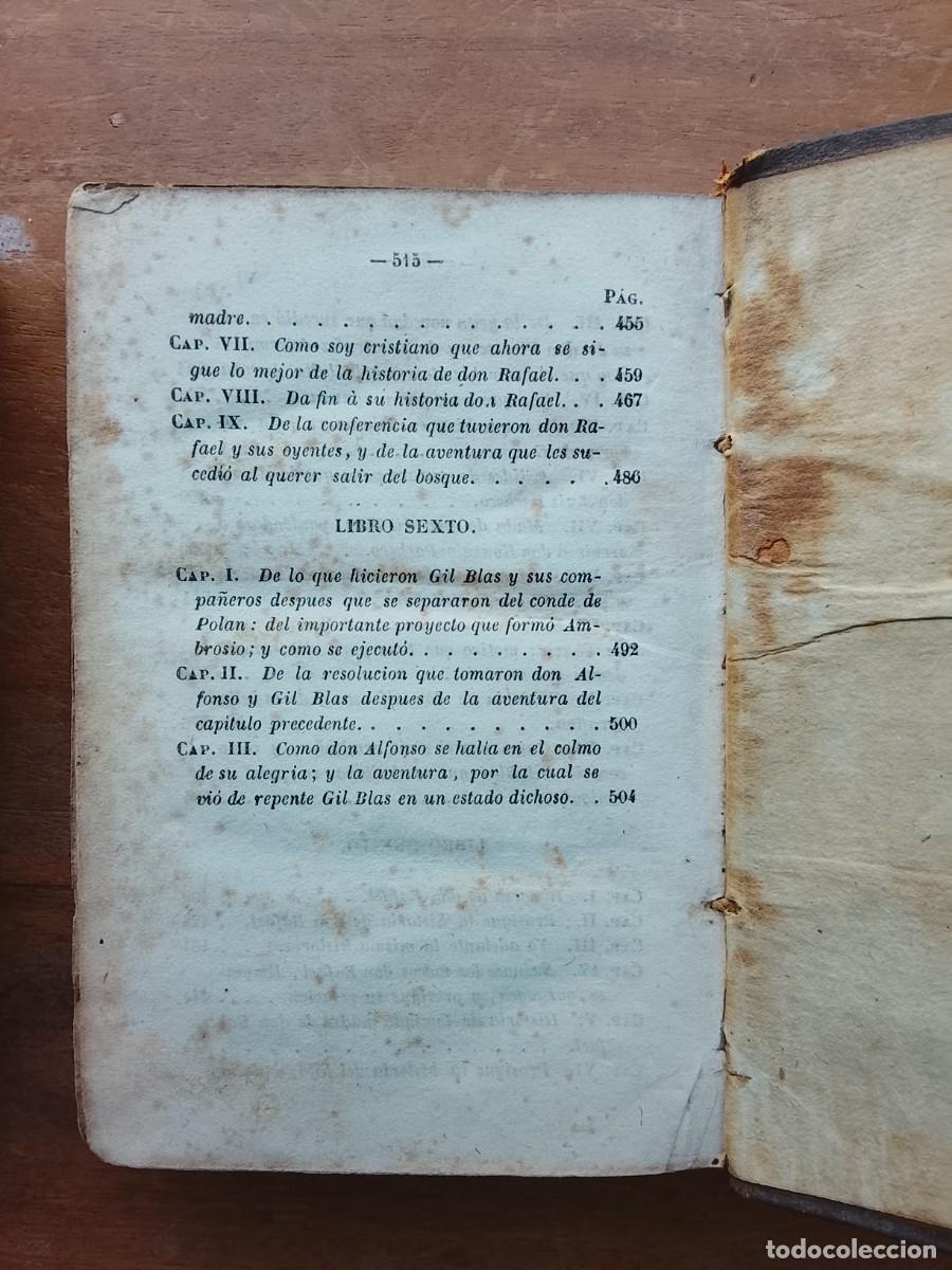 Libros antiguos: Aventuras de Gil Blas 1842, dos tomos - Foto 7