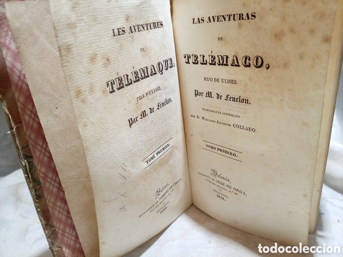 Libros antiguos: 1832, LAS AVENTURAS DE TEL&Eacute;MACO, HIJO DE ULISES, TOMO I, IMPRENTA DE JOS&Eacute; DE ORGA
