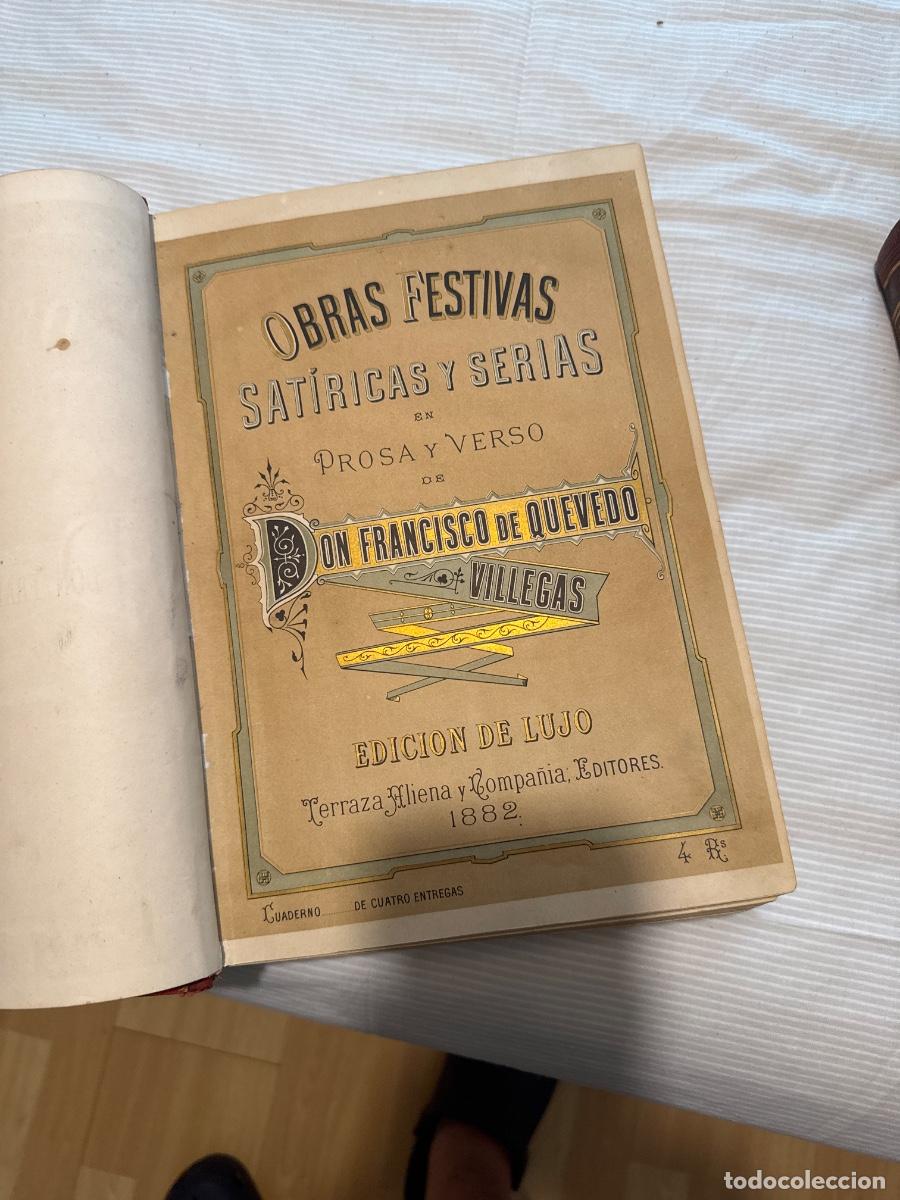 Libros antiguos: Obras de Quevedo . Terraza, Aliena y compa&ntilde;&iacute;a - Foto 5
