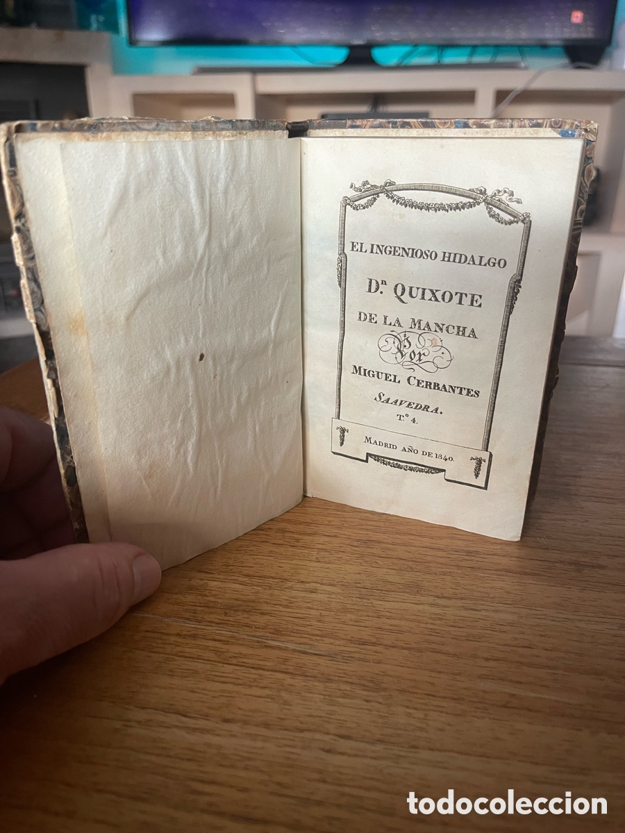 Libros antiguos: Don Quijote 1840 Tomo IV Grabados Originales