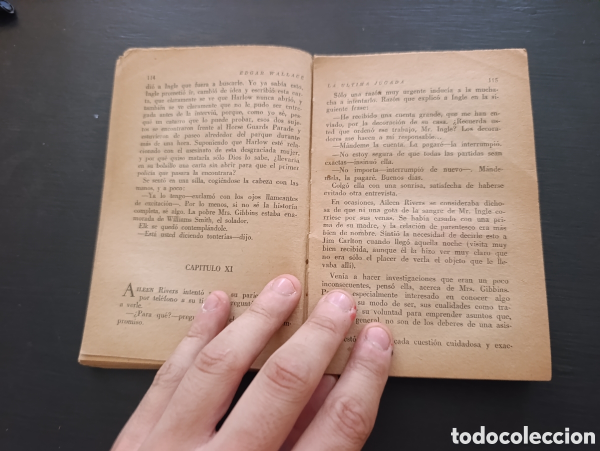 Libros antiguos: EDGAR WALLACE LA ULTIMA JUGADA - Foto 3
