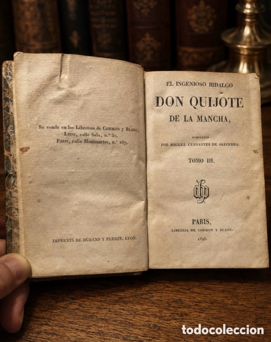 Libros antiguos: Don Quijote de la Mancha 1825 Par&iacute;s Tomo III