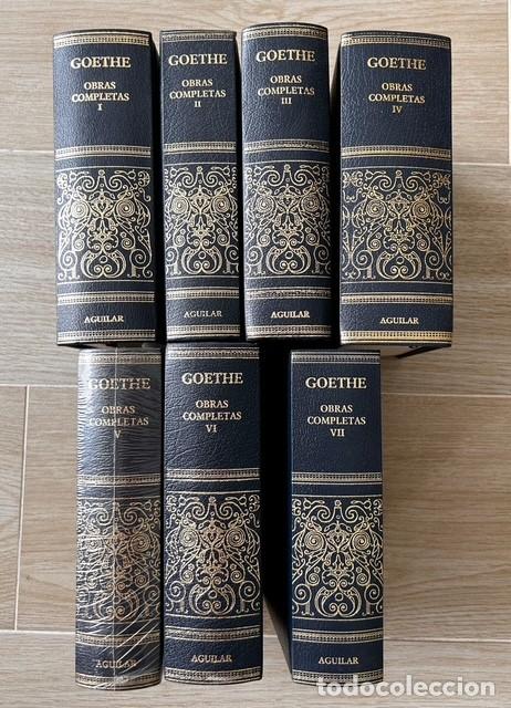 Libros antiguos: GOETHE Obras Completas Aguilar. 7 tomos. Edici&oacute;n facs&iacute;mil lujo 2004. Rafael Cansinos