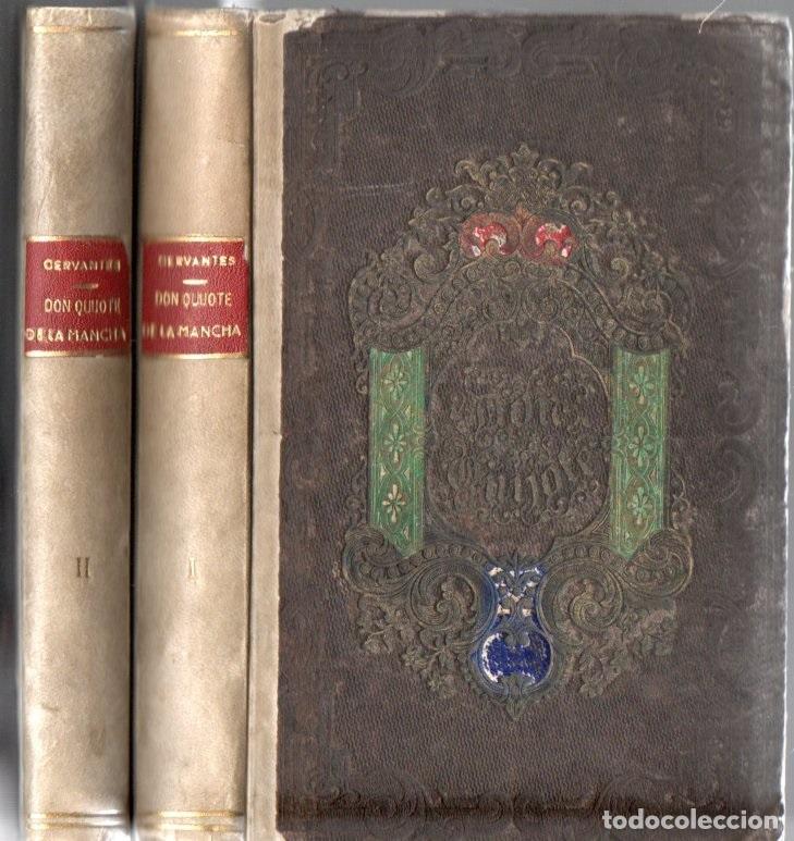 Libros antiguos: MIGUEL DE CERVANTES : DON QUIJOTE DE LA MANCHA - DOS TOMOS (LUIS TASSO, 1857)