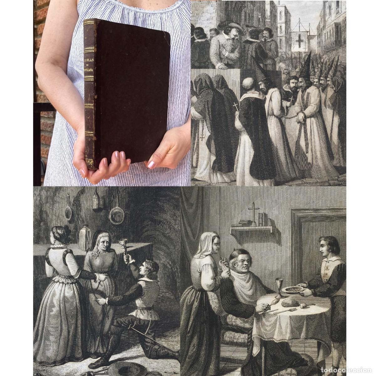 Libros antiguos: A&ntilde;o 1856 - Historia de Gil Blas de Santillana - 20 l&aacute;minas grabadas al acero - Novela picaresca