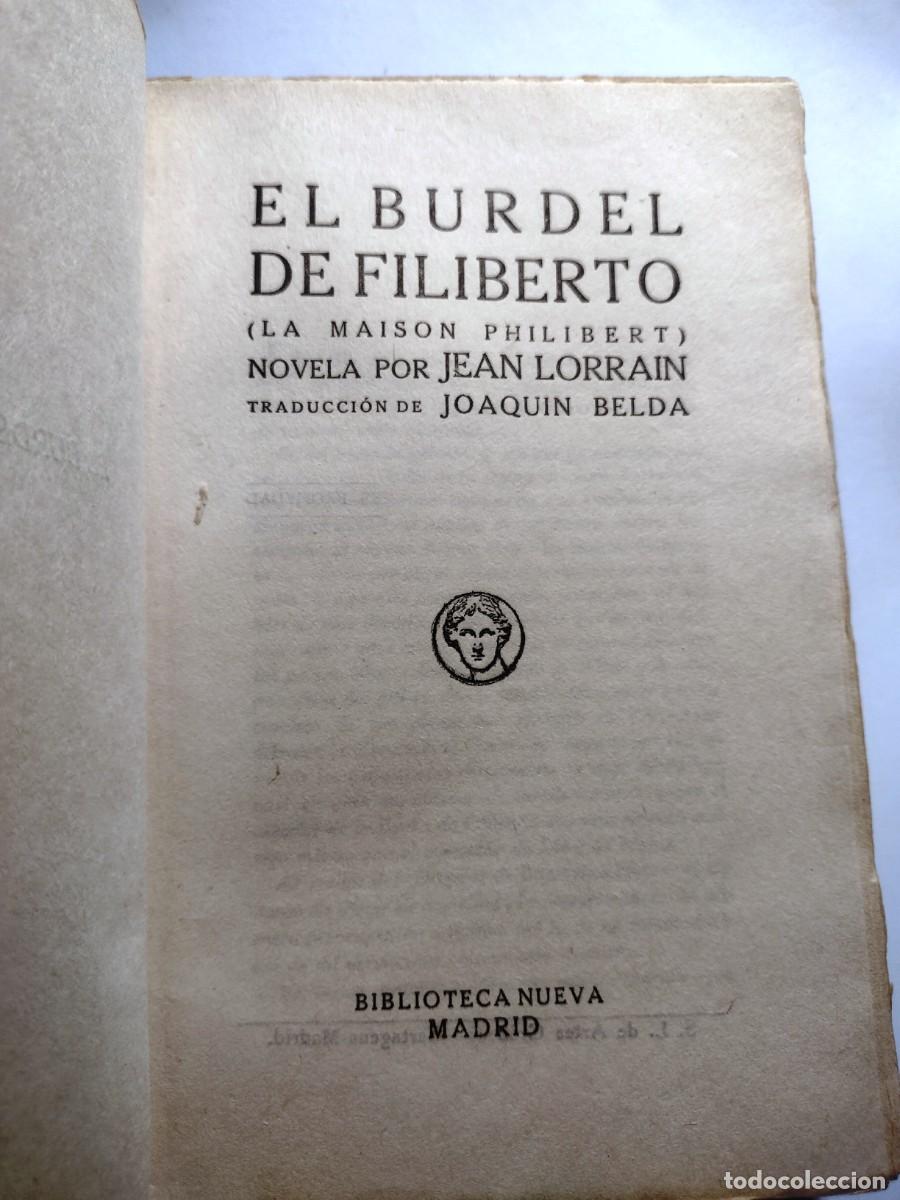 Libros antiguos: El burdel de Filiberto, de Jean Lorrain - Foto 3