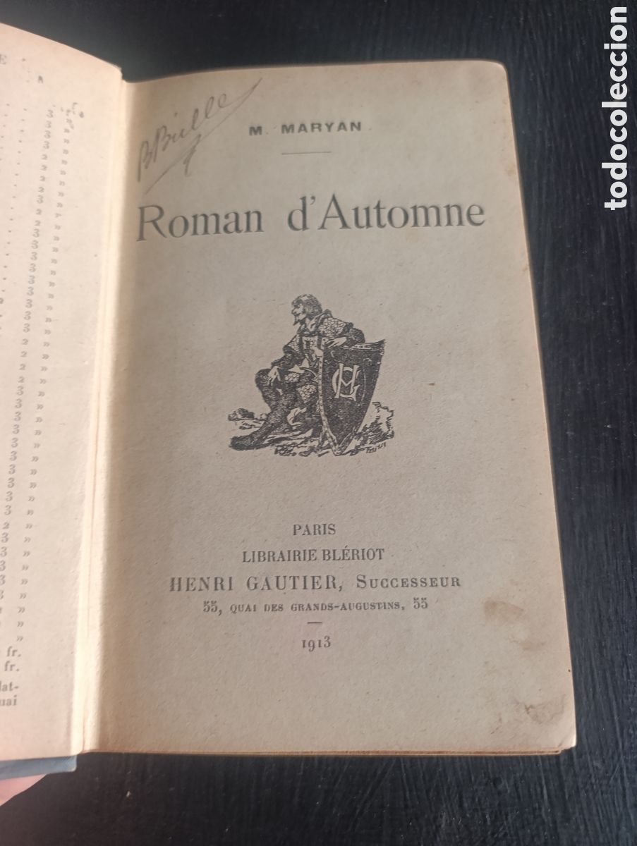 Libros antiguos: M. MARYAN Roman d'Automne