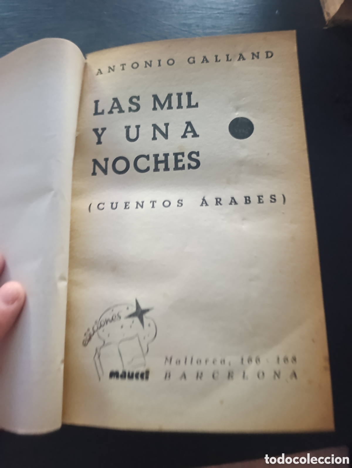 Libros antiguos: &Alpha;&Nu;&Tau;&Omicron;&Nu;&Iota;O GALLAND LAS MIL YUNA NOCHES (CUENTOS &Aacute;RABES)