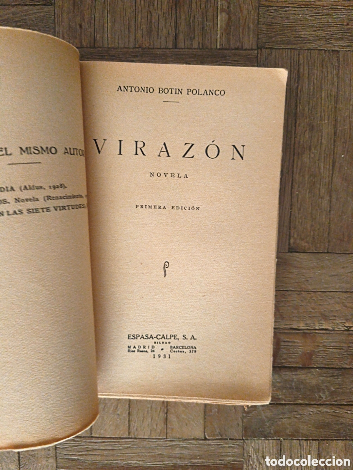 Libros antiguos: Virazon. A. Bot&iacute;n Polanco. 1931. - Foto 3